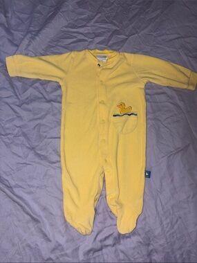 Vintage Carter's Terrycloth Yellow Duck Footie Pajamas